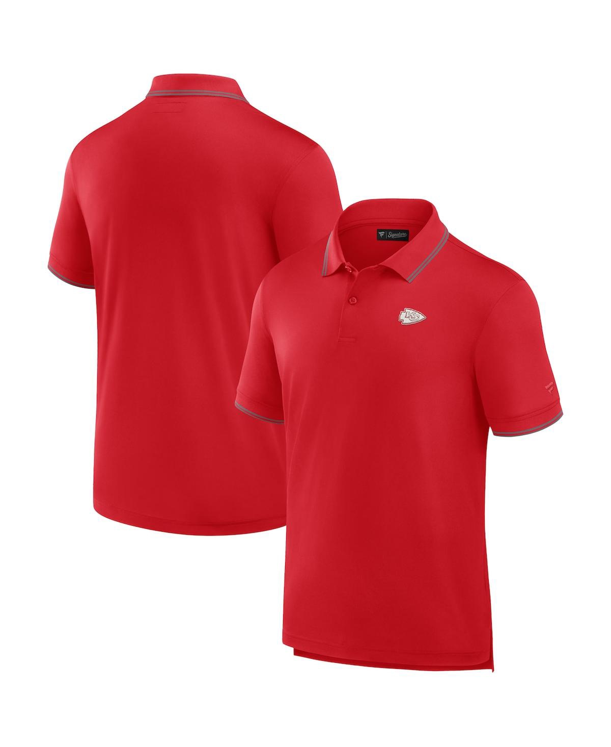 Men's Fanatics Signature Red Kansas City Chiefs Pique Polo Shirt - Red