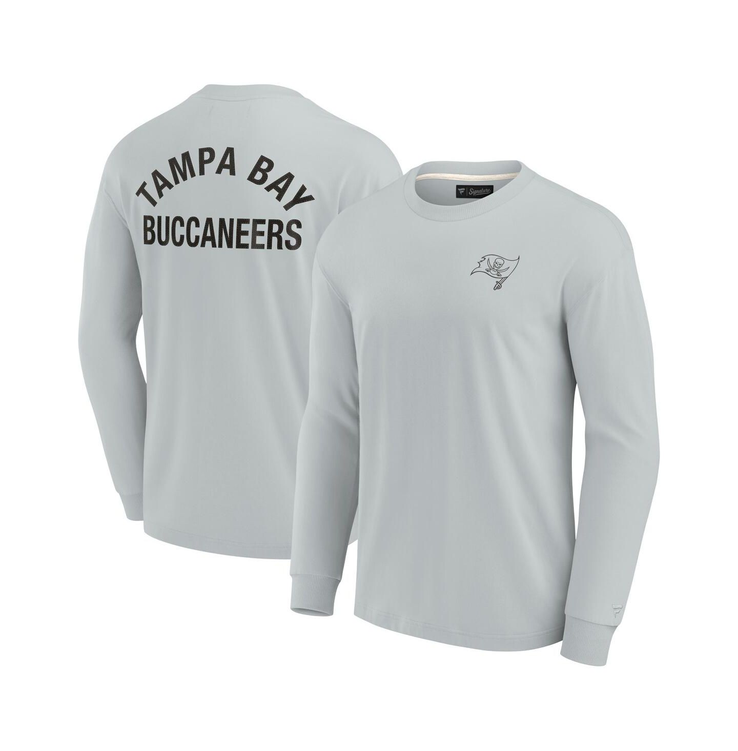 Футболка Fanatics Signature Gray Tampa Bay Buccaneers Super Soft Long Sleeve — фото 1