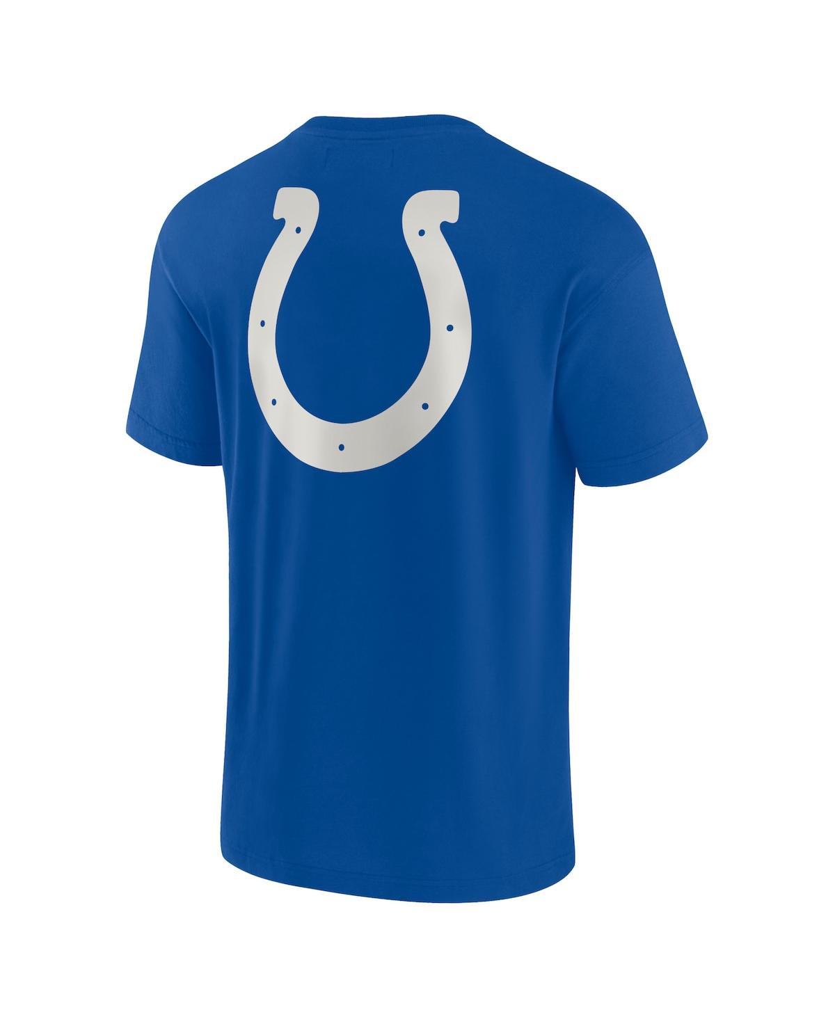Shop Fanatics Signature Men's And Women's  Royal Indianapolis Colts Super Soft Short Sleeve T-shirt