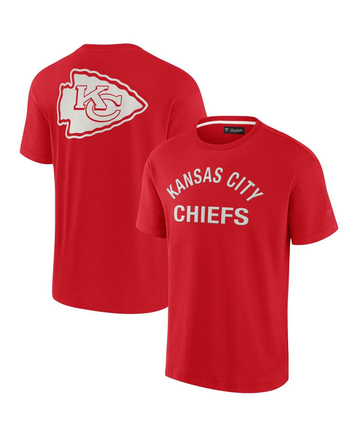 Shop Fanatics Signature Men's And Women's  Red Kansas City Chiefs Super Soft Short Sleeve T-shirt