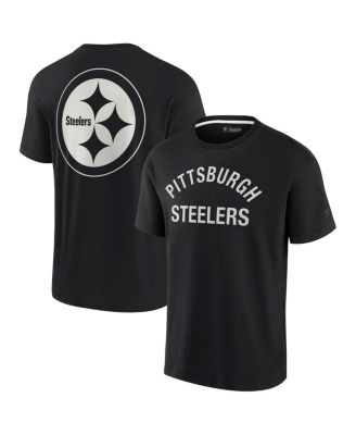 Fanatics Signature Men's and Women's Black Pittsburgh Steelers Super Soft Short Sleeve T-shirt