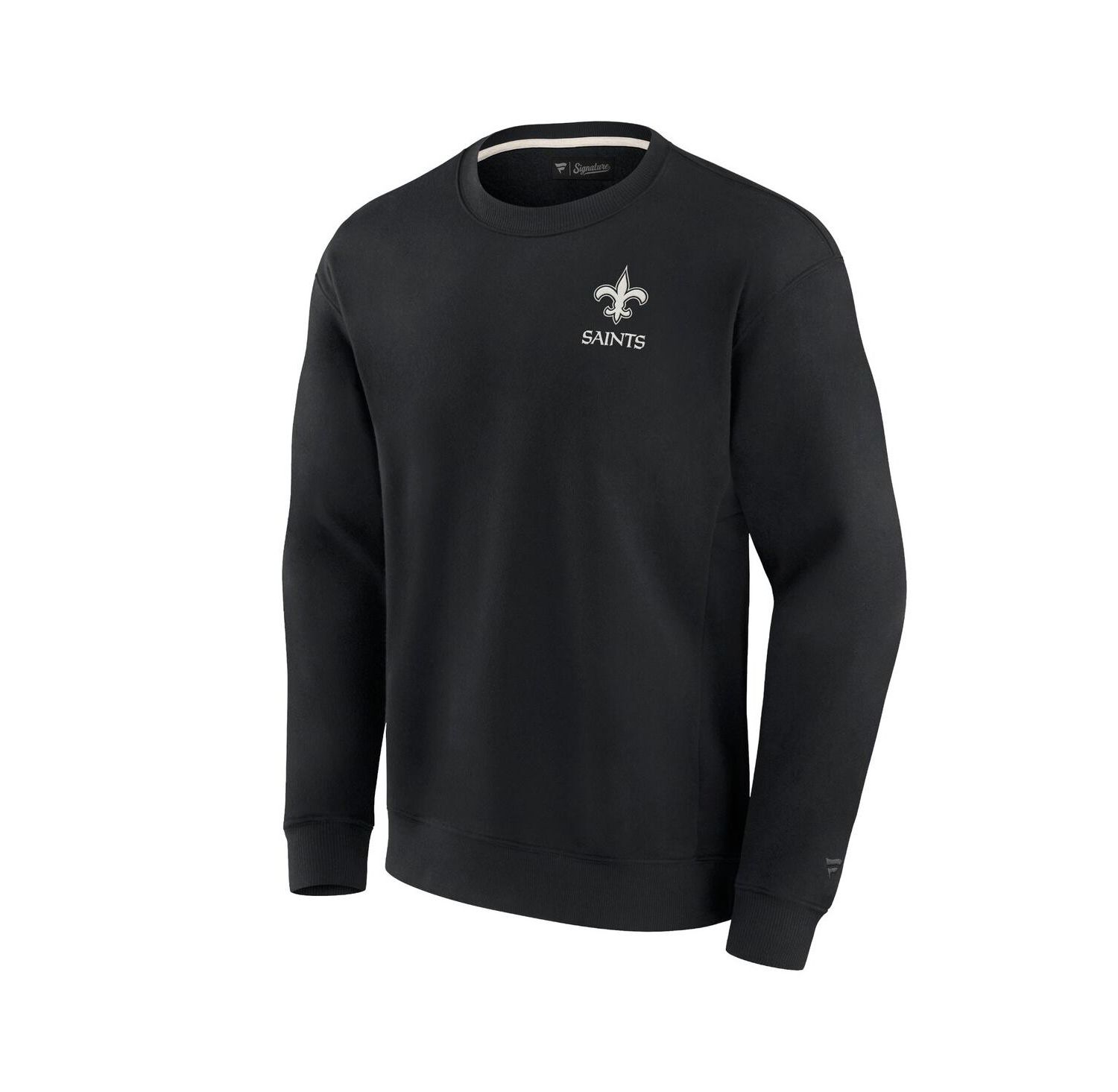 Men's and Women's Black New Orleans Saints Super Soft Pullover Crew Sweatshirt