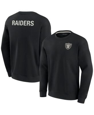 Men's and Women's Black Las Vegas Raiders Super Soft Pullover Crew Sweatshirt