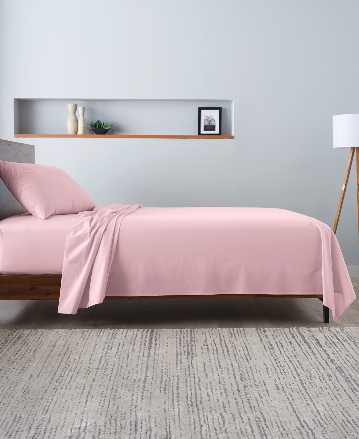 Ella Jayne Percale Cool and Crisp 300 Thread Count 100% Cotton 4-Pc. Sheet Set,