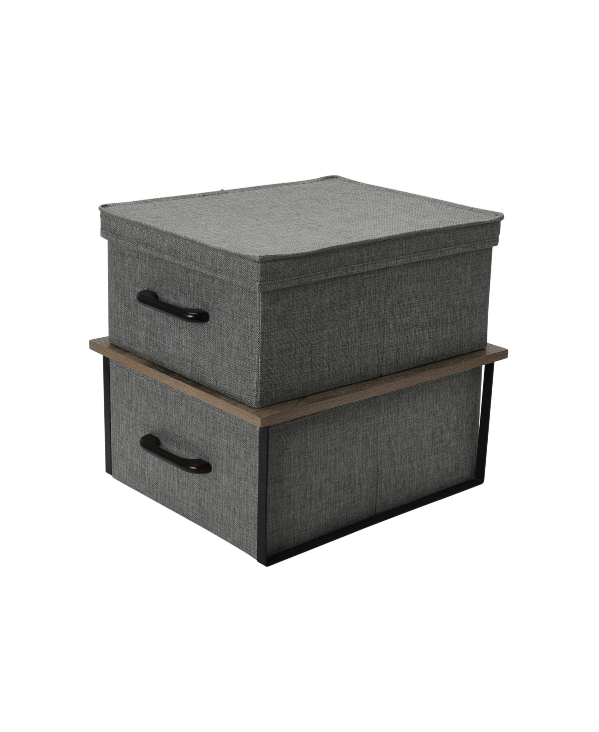 Shop Household Essentials Stacked Boxes With Laminate Top In Ashwood