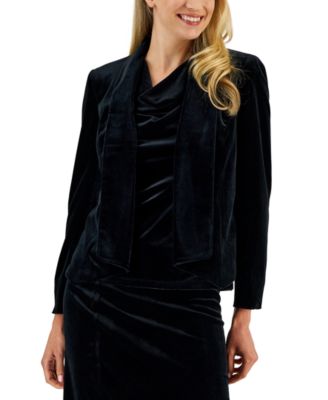 Kasper - Women's Draped Open-Front Cardigan