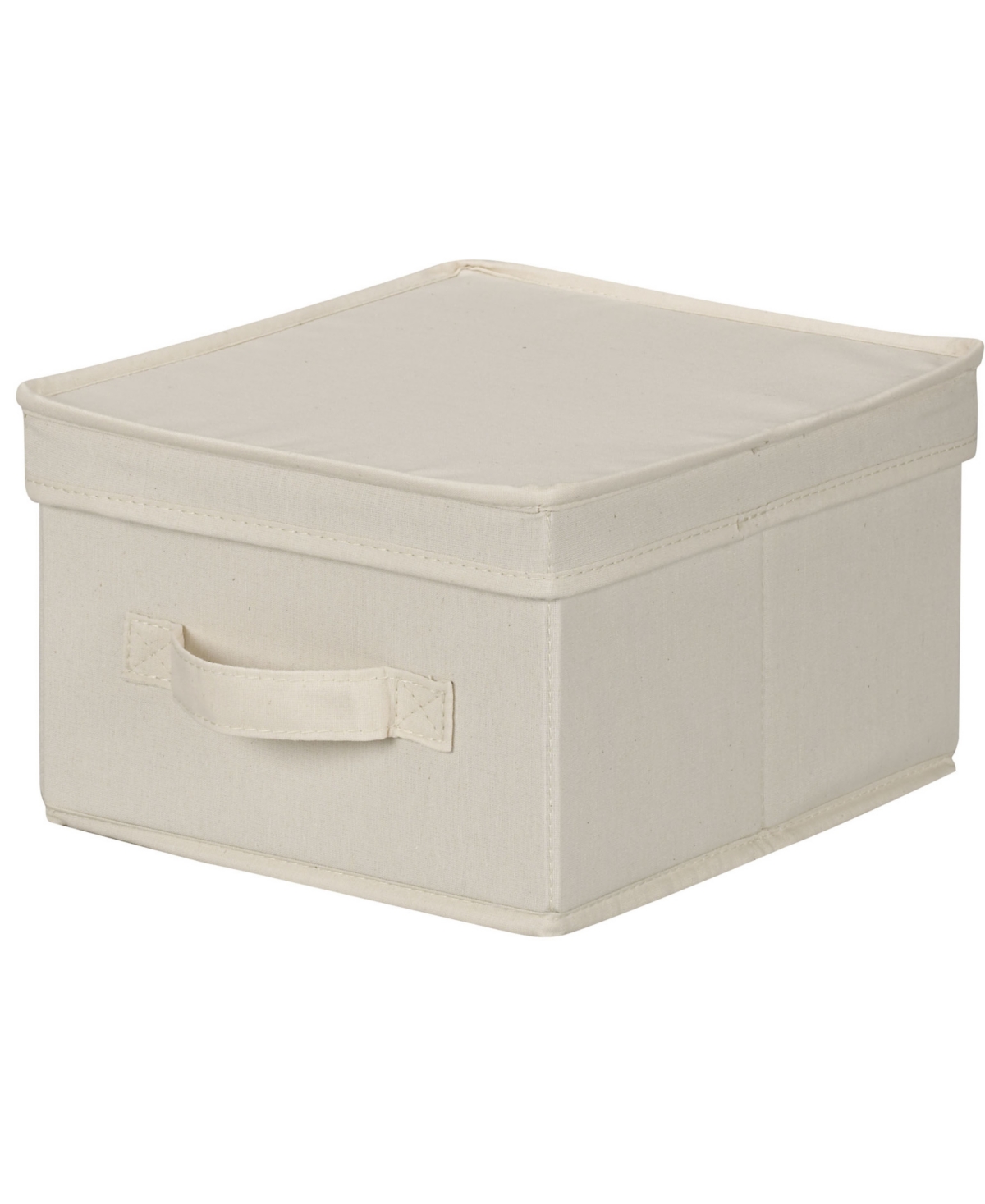 Medium Storage Bin with Lid, Natural - Cream