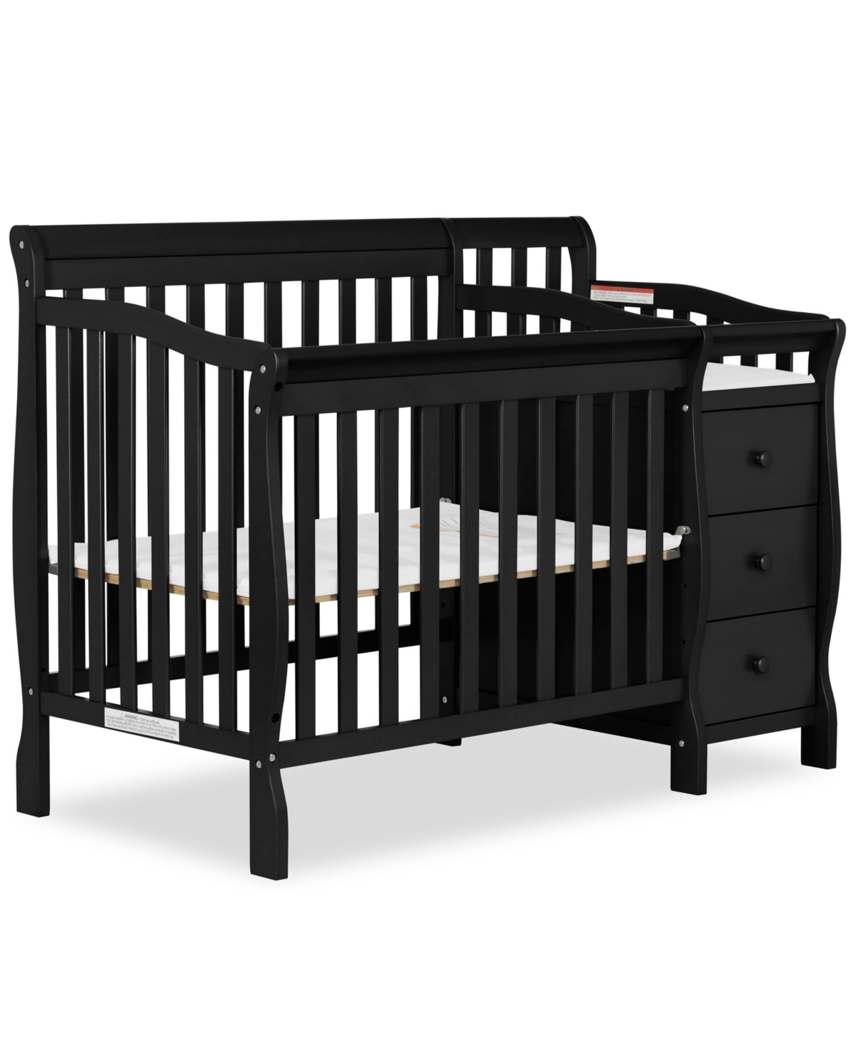 Dream On Me Baby Jayden 4-in-1 Mini Convertible Crib And Changer, Natural