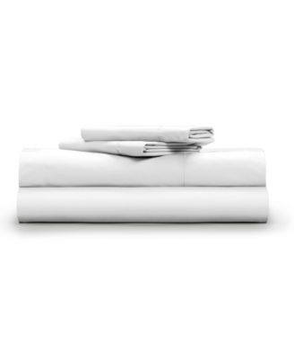 Pillow Guy - Classic Cool & Crisp 100% Cotton Percale 4-Piece Sheet Set- Queen