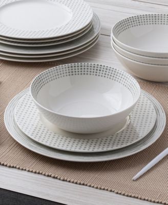 Hammock  Rim 12-Piece Dinnerware Set, Service for 4