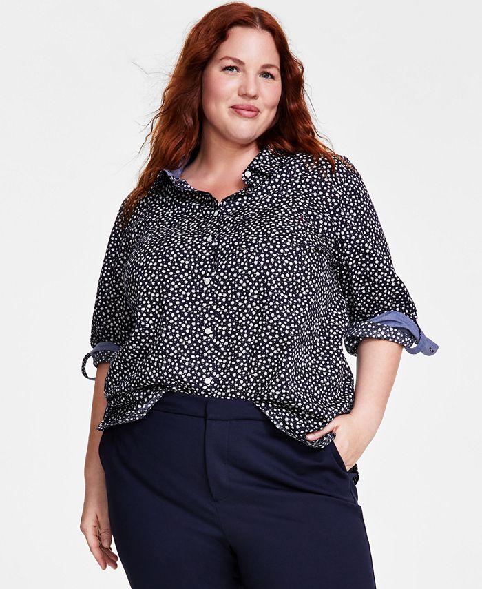 Tommy hilfiger plus size shirts hotsell