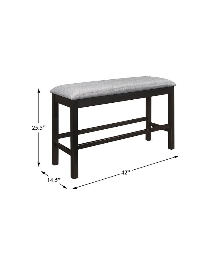Offex Stratus Collection Wood Frame Counter Height Dining Bench with