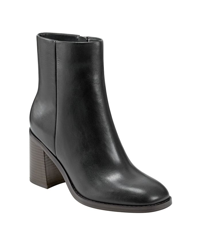 Marc Fisher Women s Lianna Square Toe Block Heel Dress Booties