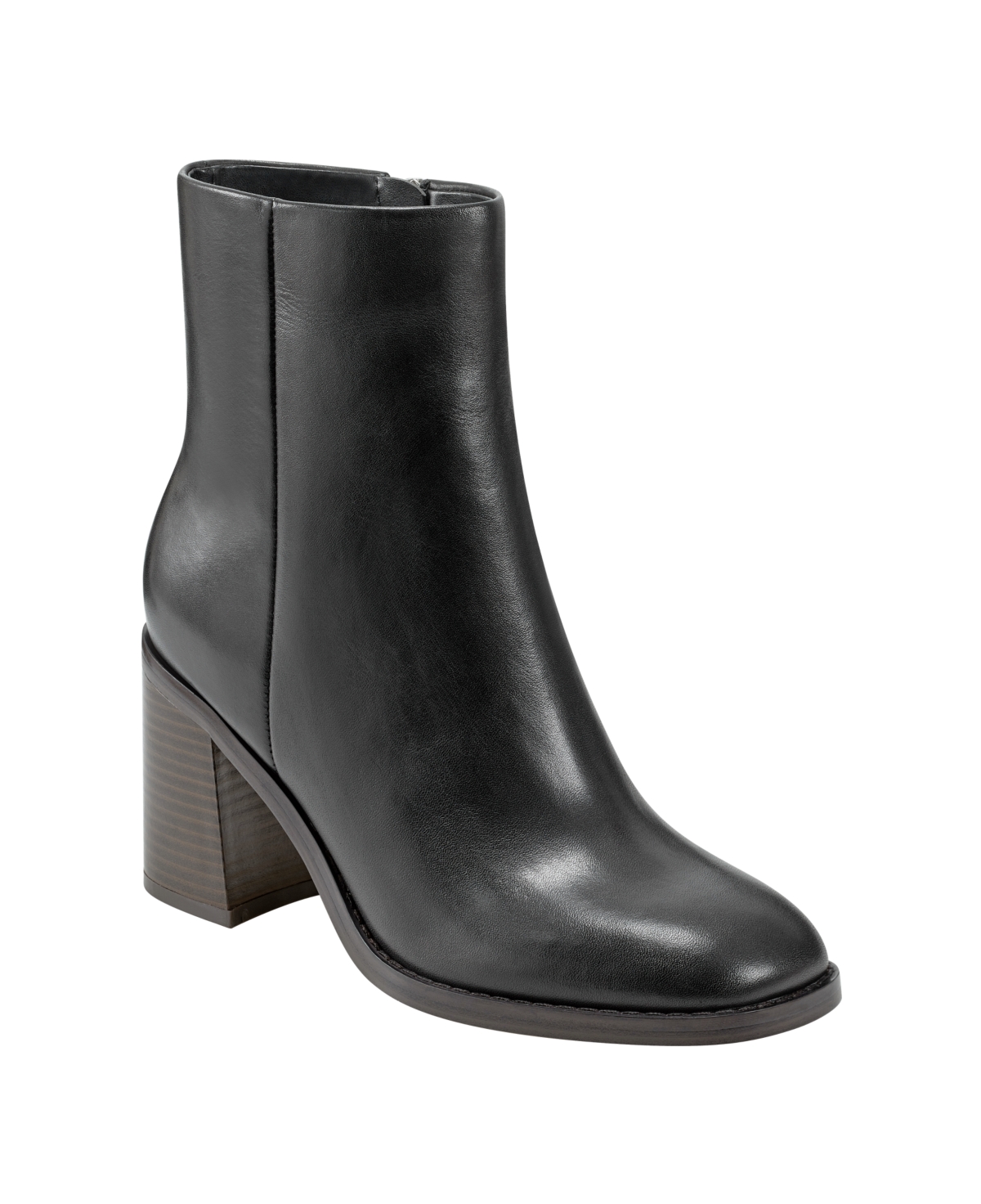Women's Lianna Square Toe Block Heel Dress Booties - Dark Natural Leather