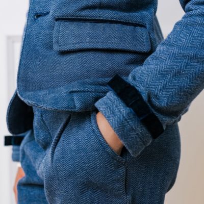 Big Girls Dressy Knit Jacquard Riding Blazer