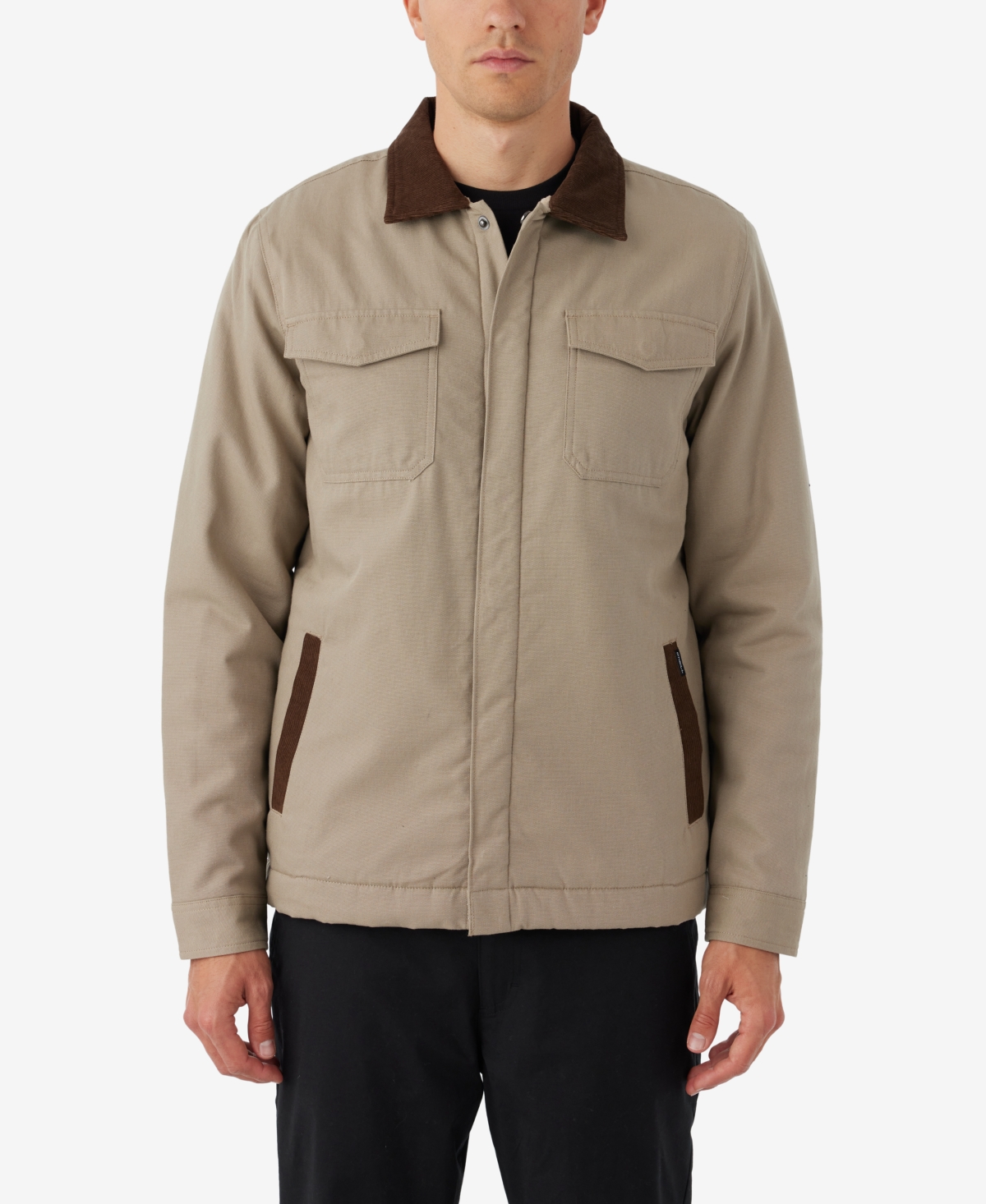 Shop O'neill Men's Beacon Sherpa Lined Jacket In Khaki