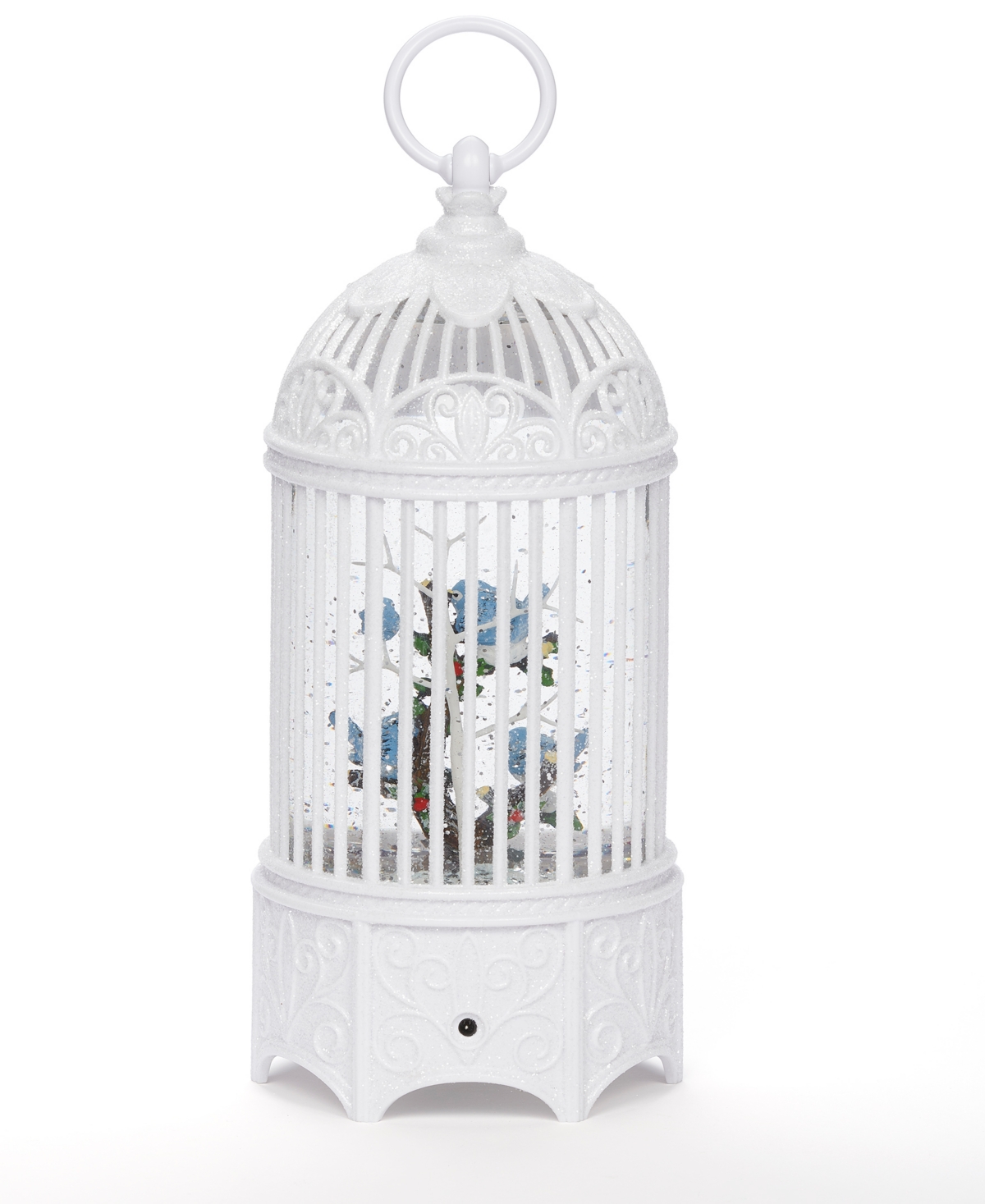 H Light Emitting Diode (Led) Swirl Bluebird Cage