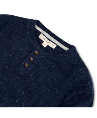Baby Boys Long Sleeve Zip Henley Pullover Sweater