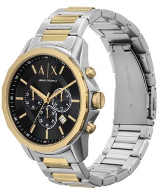 Men's Quartz Chronograph Multi Stainless Steel Watch 44mm Set, 2 Pieces