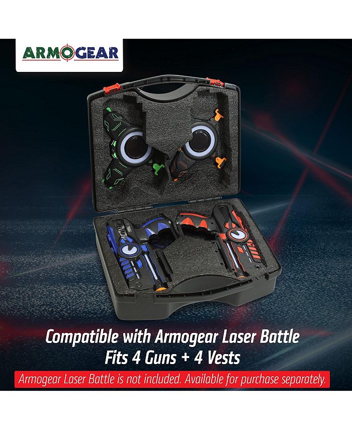 Kidzlane ArmoGear Laser Tag Carrying Case with Handle Laser Tag 4 Pack