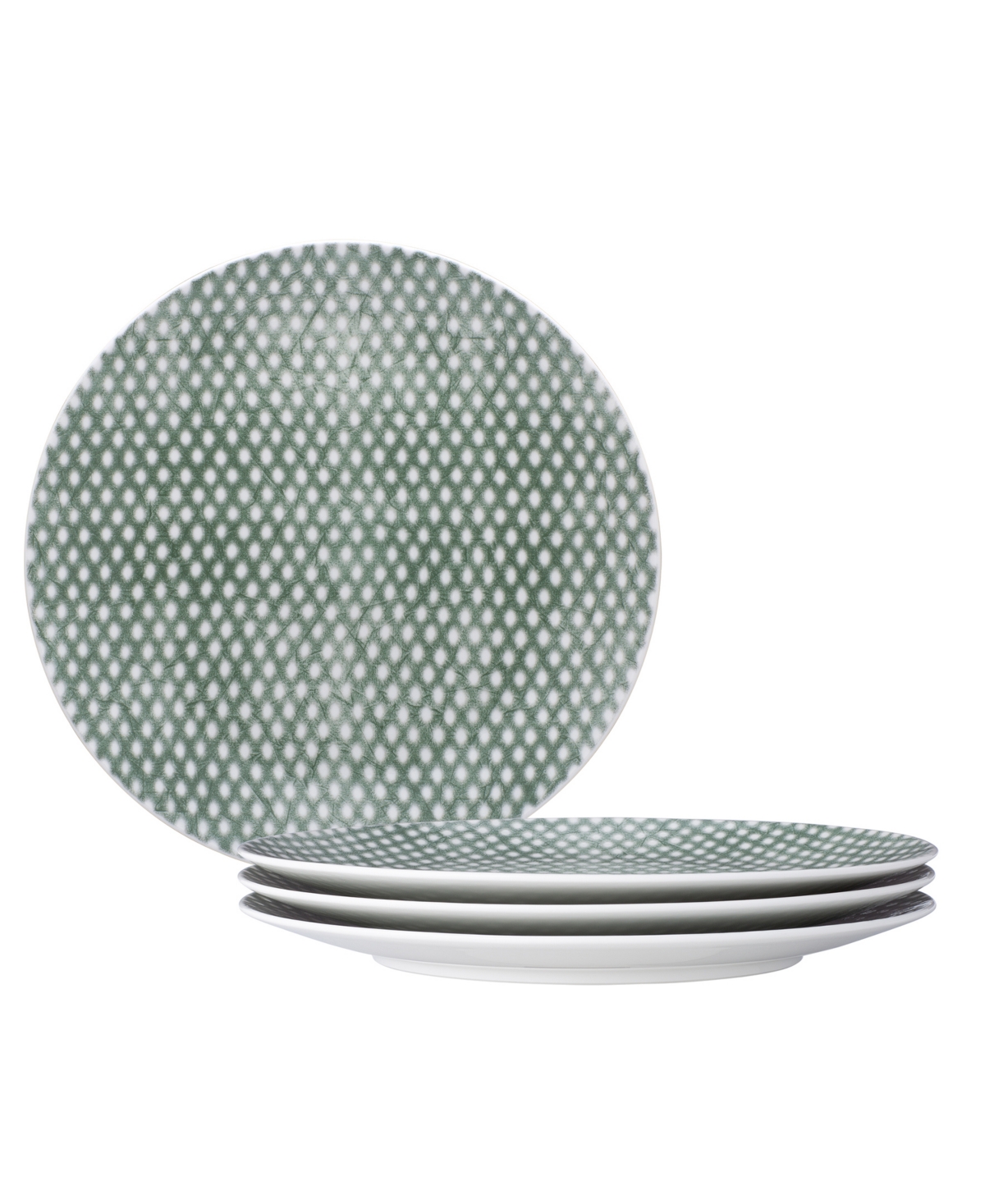 Hammock Dots Coupe Salad Plates, Set of 4 - Green