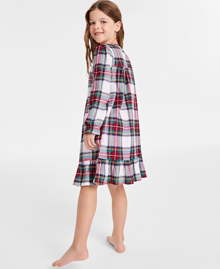 Family Pajamas Matching Kids Stewart Plaid Nightgown, Created for Macy ...