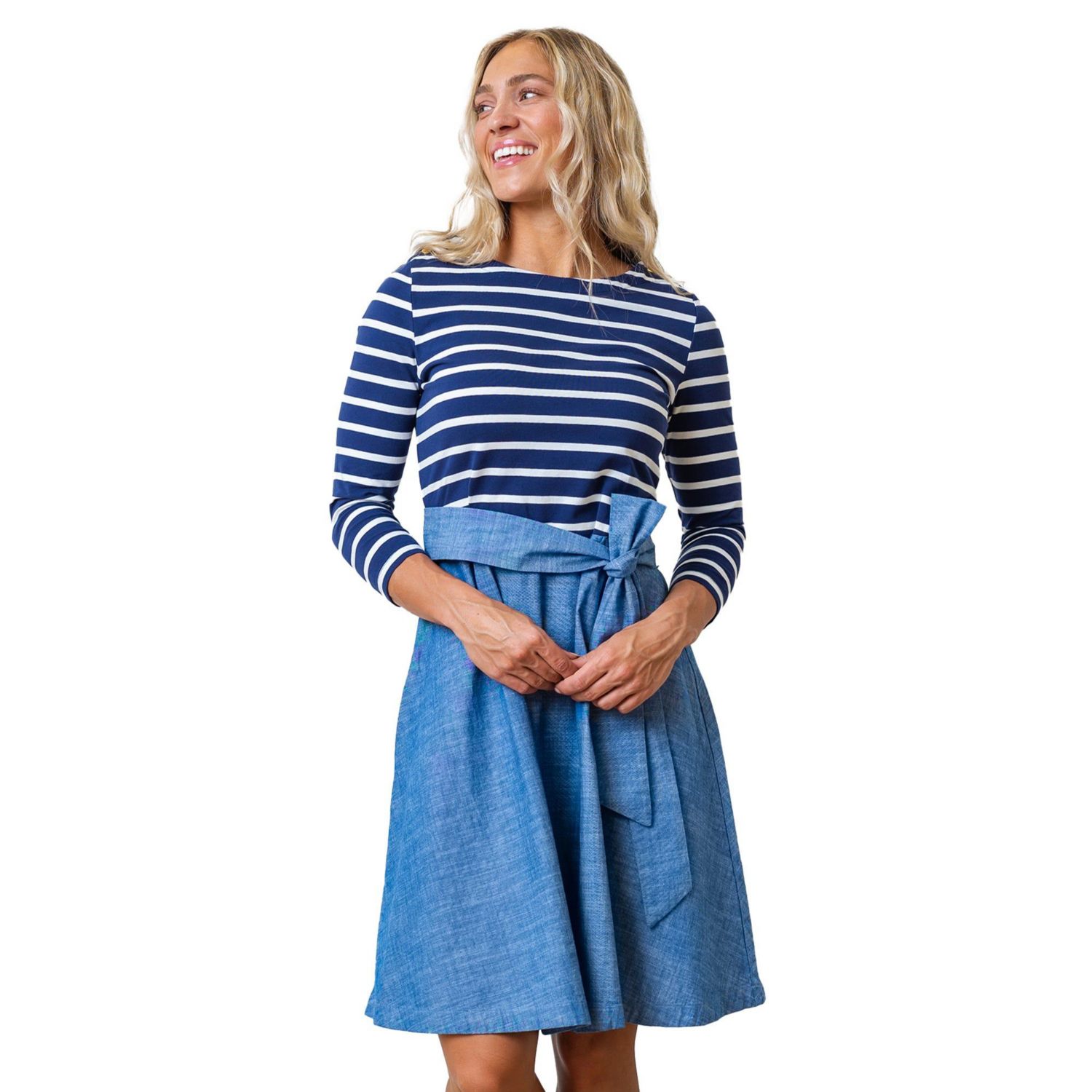 Women's Hope and Henry Long Sleeve French Skater Dress