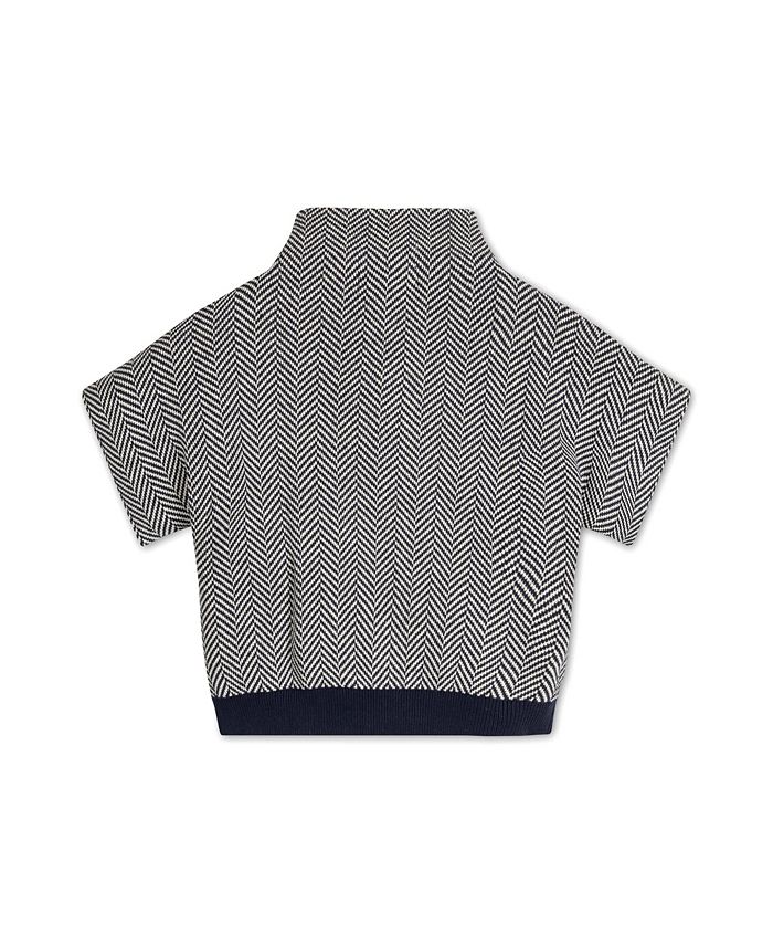 Hope & Henry Baby Girls Mock Neck Short Sleeve Sweater, Infant - Macy's