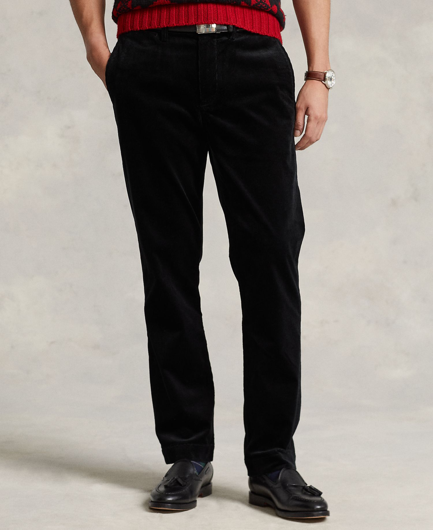 Men's Stretch Straight-Fit Corduroy Pants