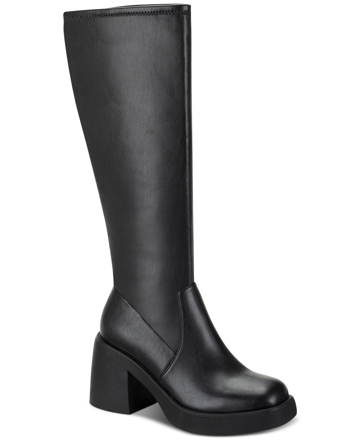 Sun + Stone Women's Tylaa Block-heel Dress Boots, Created For Macy's In Black