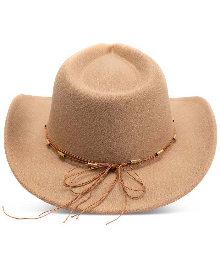Vince Camuto Women's BeadedTrim Cowboy Hat Macy's