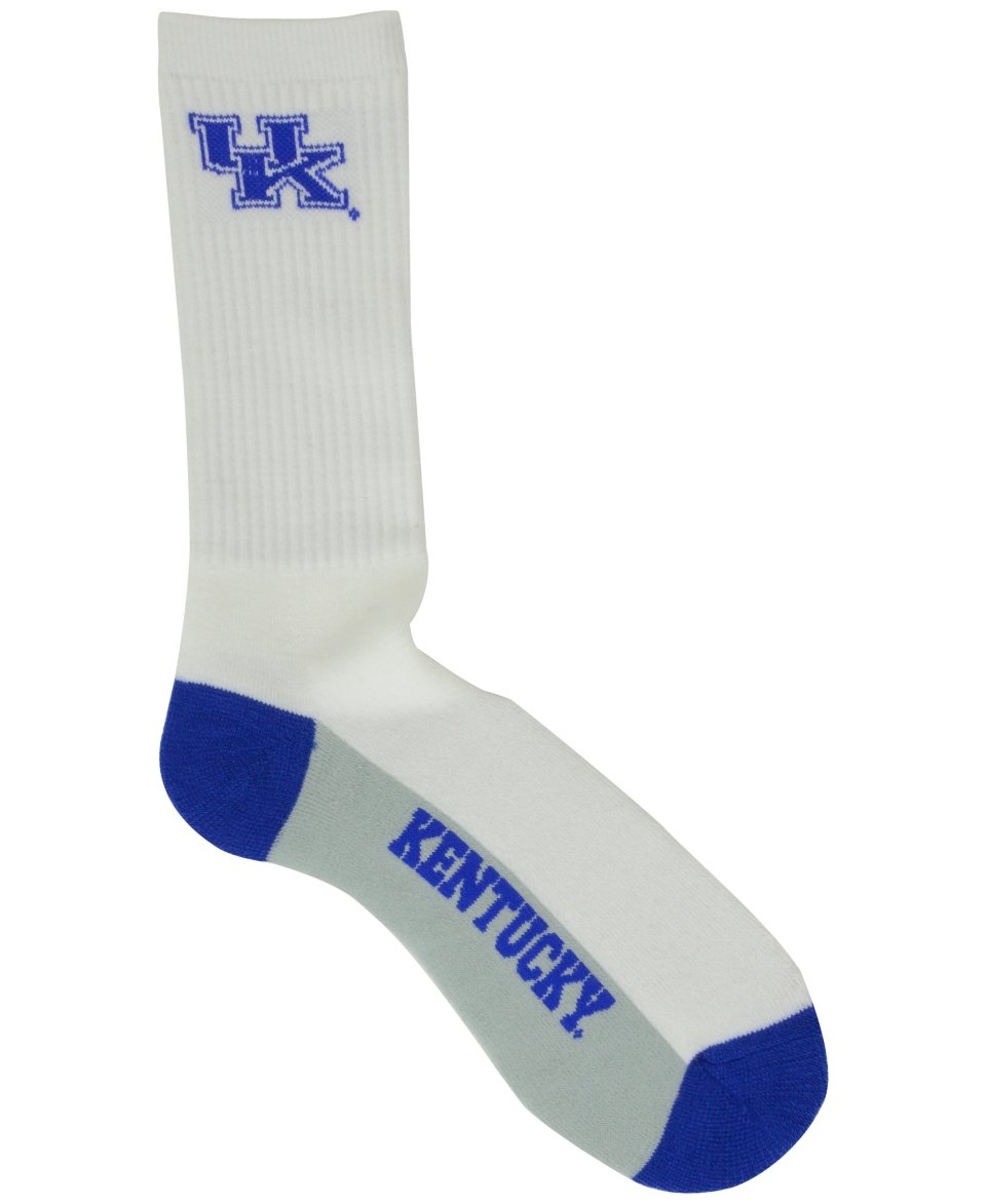 For Bare Feet Kentucky Wildcats Crew White 506 Socks   Sports Fan Shop
