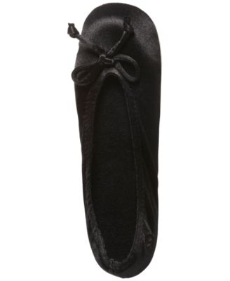 Women's Satin Ballerina Slippers with Bow