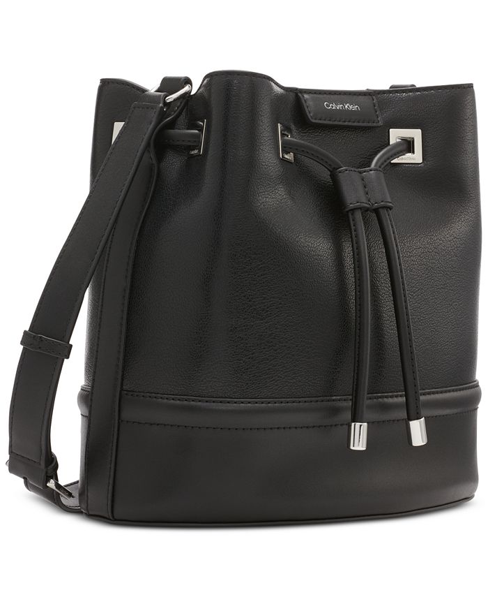 Calvin Klein Ash Drawstring Adjustable Bucket Bag - Macy's