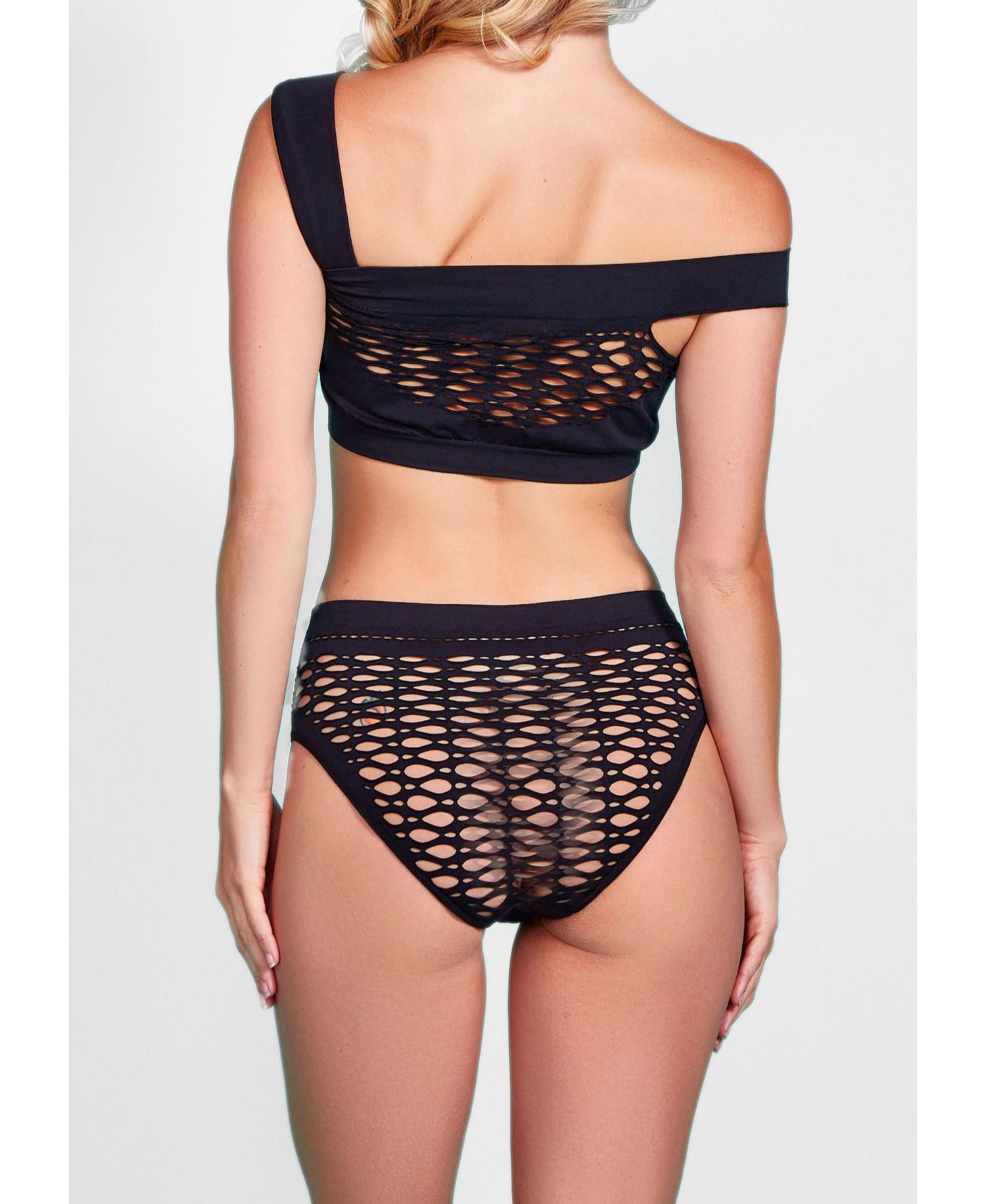 Women's 2 Piece Seamless Asymmetrical Bra and Panty Lingerie Set