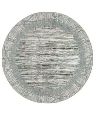 Davide 1229 7'10" x 7'10" Round Area Rug