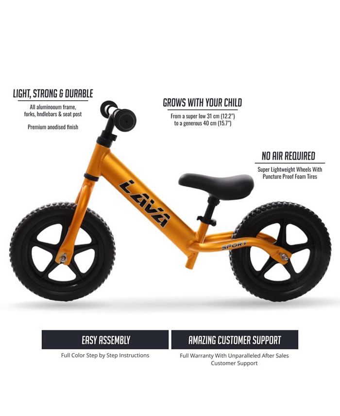 Banana Bike & LAVA Sport Banana LT Balance Bike - Lightweight Toddler Bike For 2 3 4 5 Year Old Boys Girls No Pedal Bikes For Kids With Adjustable Handlebar Seat Aluminum Eva Tires Training Bike Pink