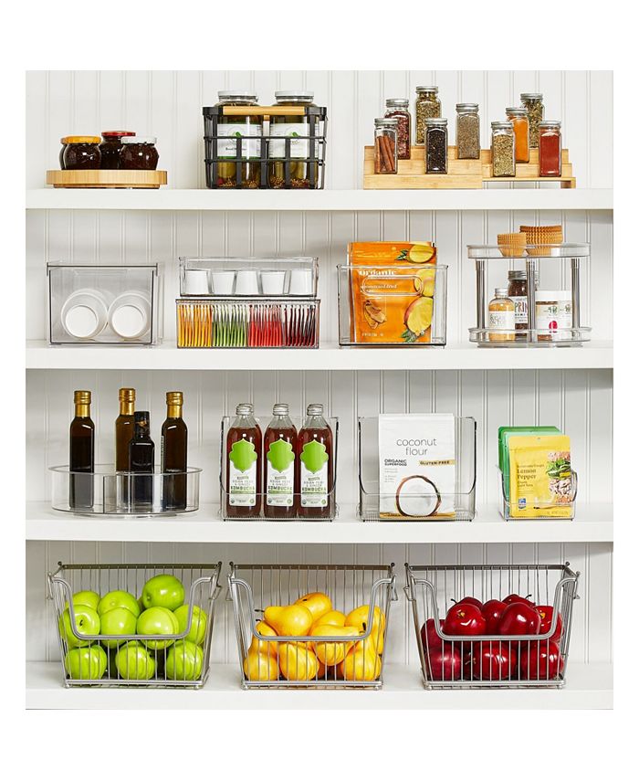 mDesign Stackable Kitchen Storage Bin Box with Pull-Out Drawer, Small ...
