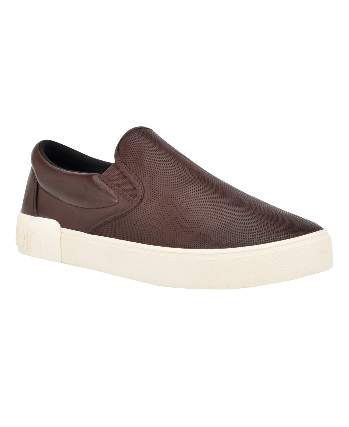 Shop Calvin Klein Men's Rydor Slip-on Casual Sneakers In Medium Brown