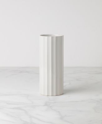 French Perle Scallop Cylinder Vase, Medium