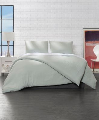 Solid Microfiber 3-Pc. Duvet Cover Set, Full/Queen