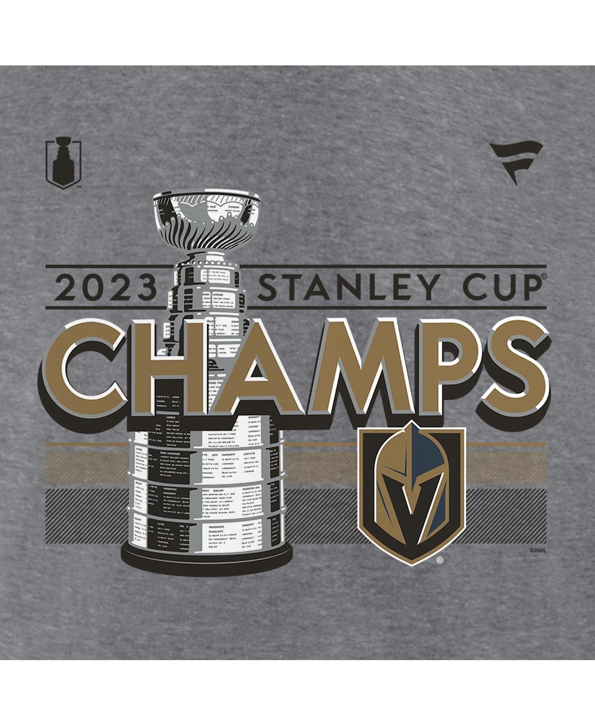 Men's FanaticsVegas Golden Knights 2023 Stanley Cup Champions Locker Room Big and Tall T-shirt - Heather Gray