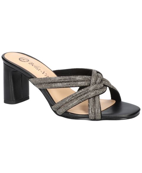 Женские сандалии Bella Vita Carmen Heeled Slip On, цвет: Чёрный замшевый