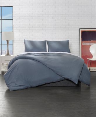 Solid Microfiber 3-Pc. Duvet Cover Set, Full/Queen