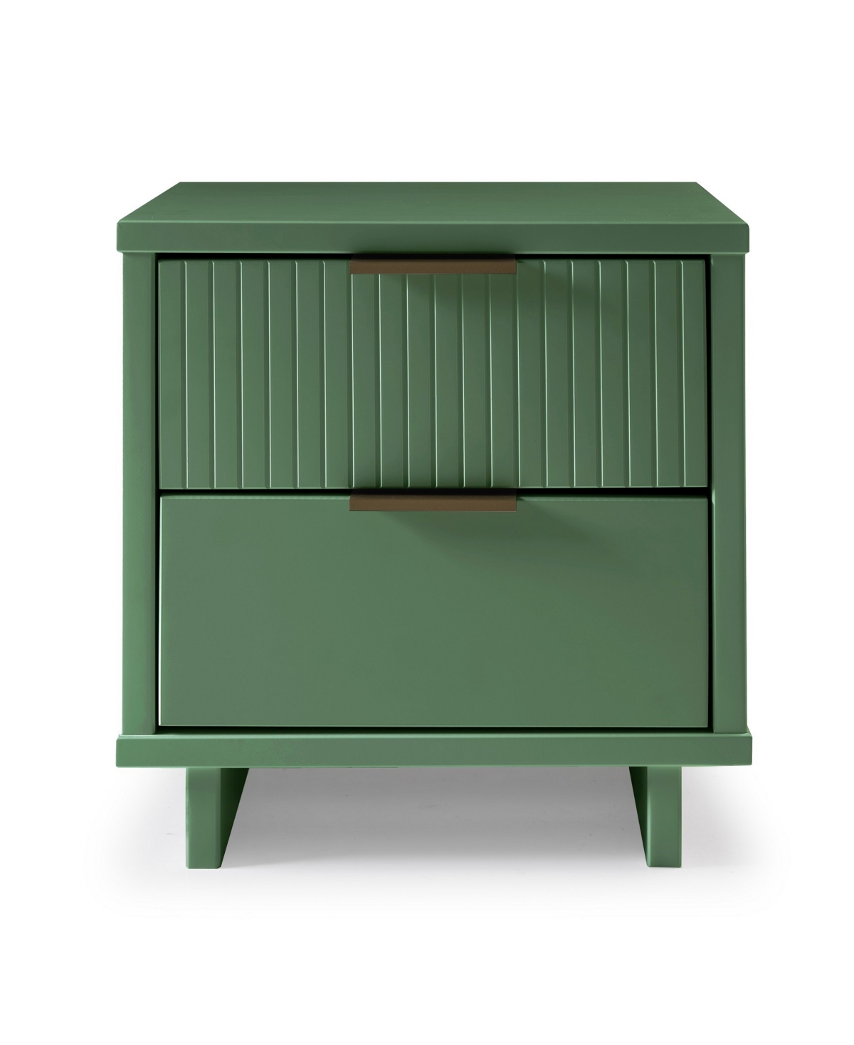 Manhattan Comfort Granville 18.11" Pine Wood 2-drawer Nightstand In Sage Green