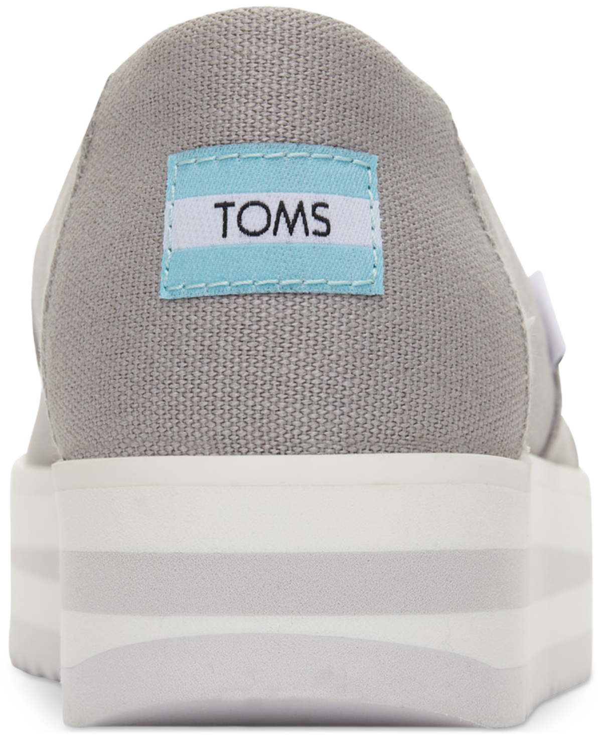 Toms Alp Midform Womens Slip On Heel Slip-on Sneakers In Drizzle Grey Canvas