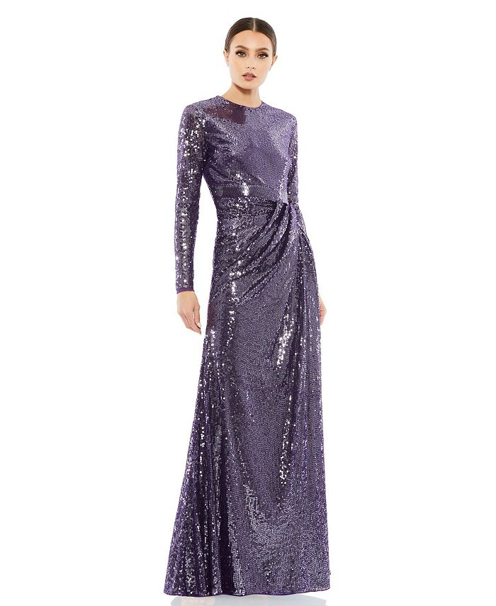 Mac duggal high neck sequin gown clearance