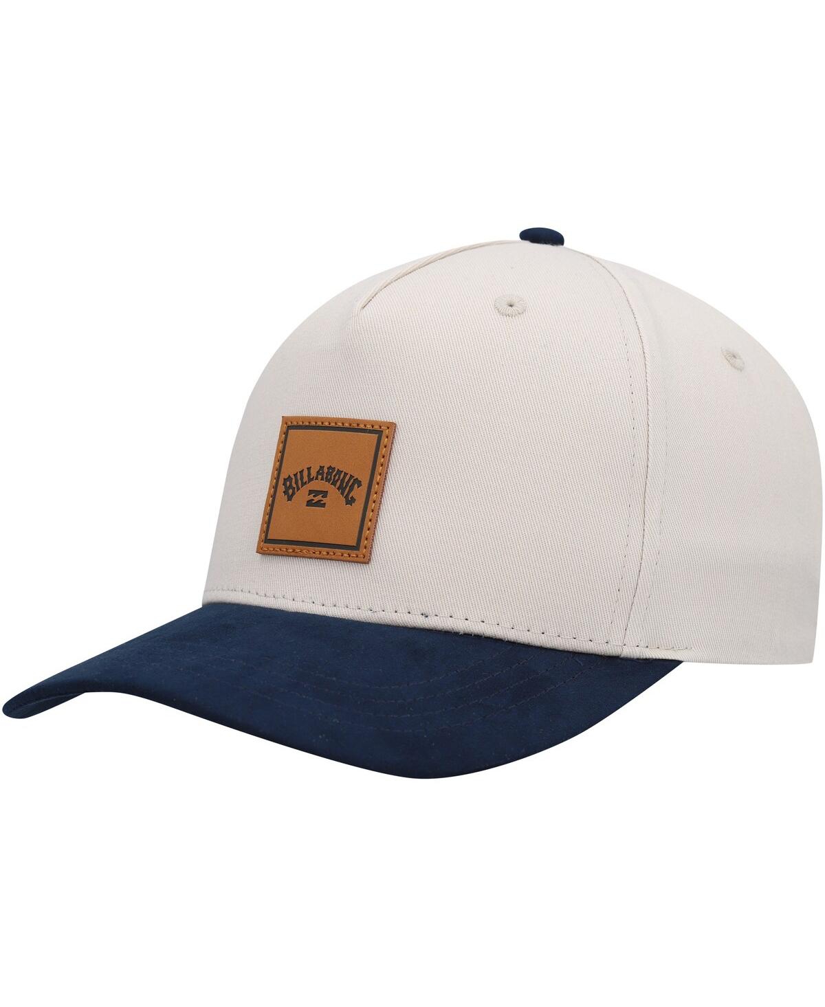 Billabong Men's  Cream Stacked Iii Snapback Hat In Blue
