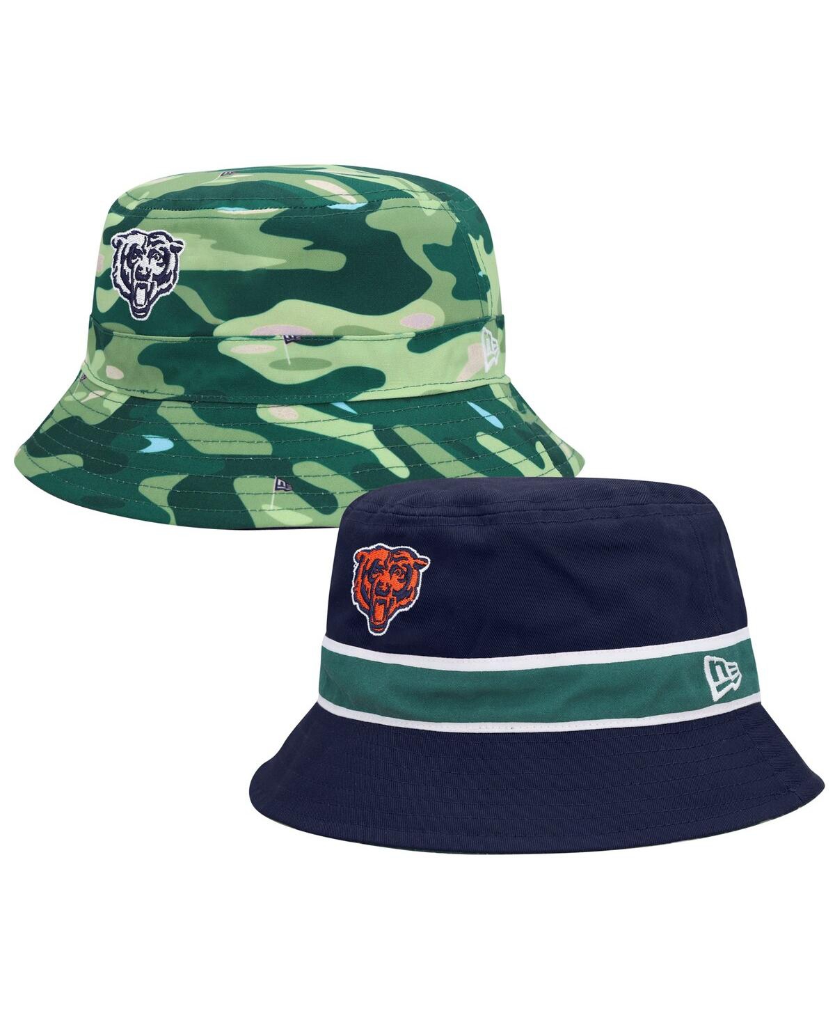 Shop New Era Men's  Navy Chicago Bears Reversible Bucket Hat