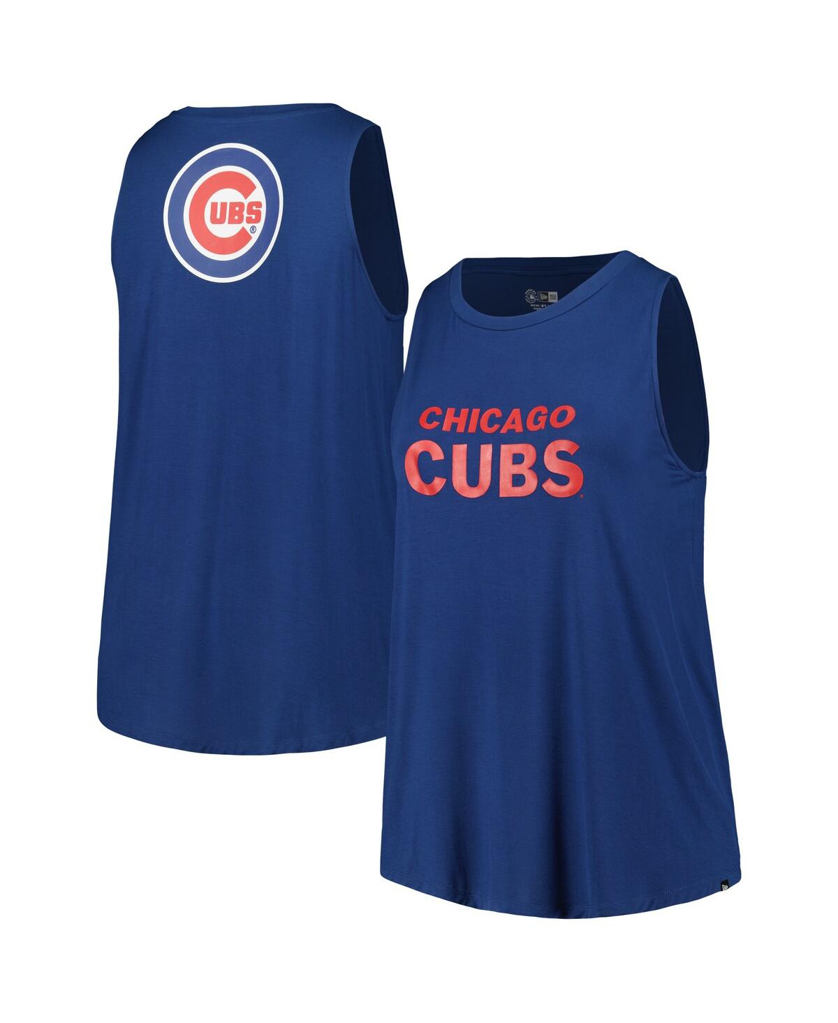 Shop New Era Women's  Royal Chicago Cubs Plus Size Tank Top